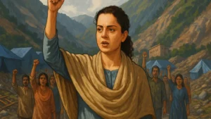 Viral Clip: Kangana Ranaut Leads Slogans in Himachal’s Disaster Zone
