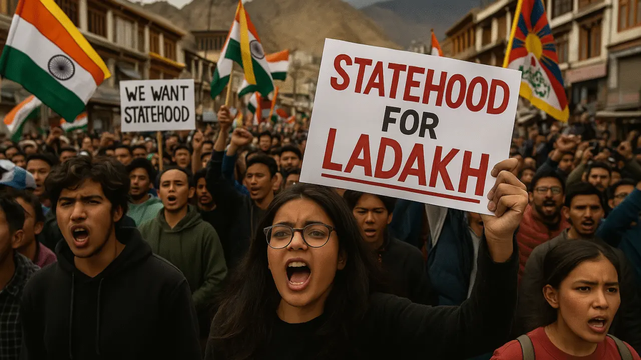 Ladakh Unrest Turns Violent: Gen-Z Protests, Statehood Demands, and Leh’s Ban on Gatherings