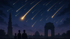 Mystery in the Skies: Meteor Shower Visible in Delhi Sparks Buzz