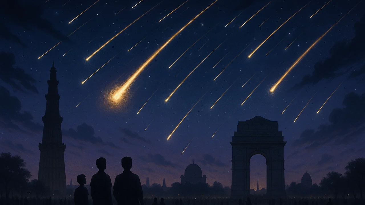 Mystery in the Skies: Meteor Shower Visible in Delhi Sparks Buzz