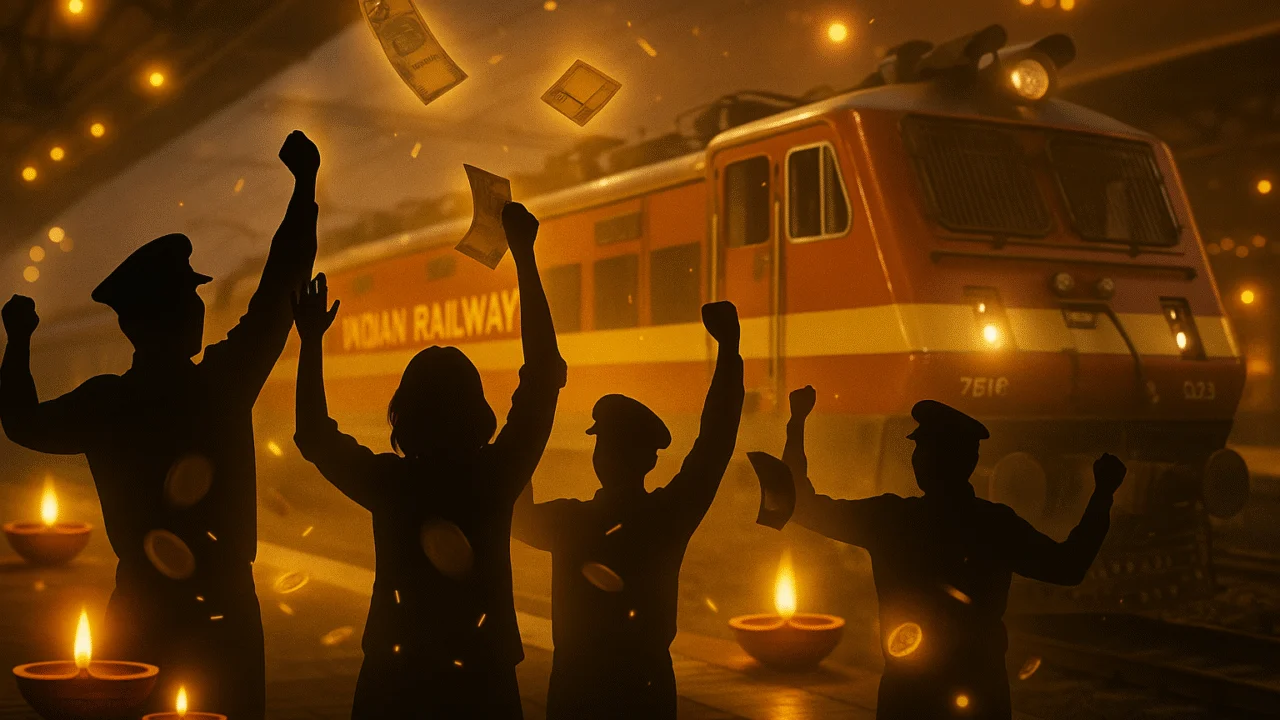 Railway Employees Get Diwali Bonus: Cabinet Approves ₹1,866 Crore Productivity-Linked Payout