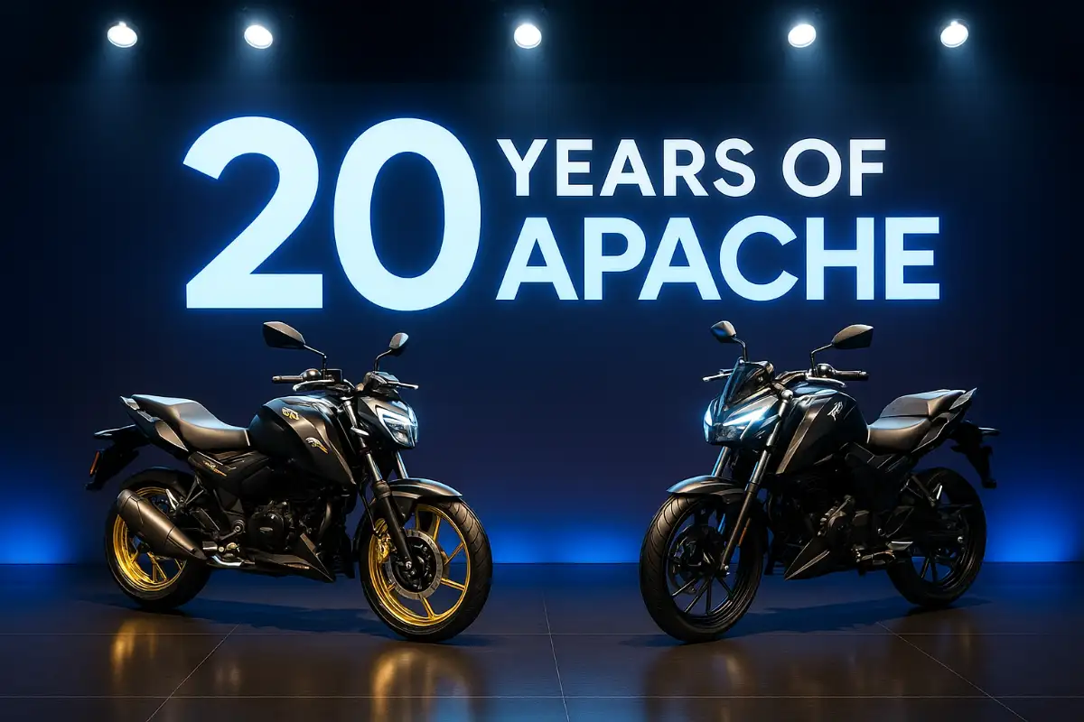 TVS Apache Turns 20: Special Black & Gold Edition