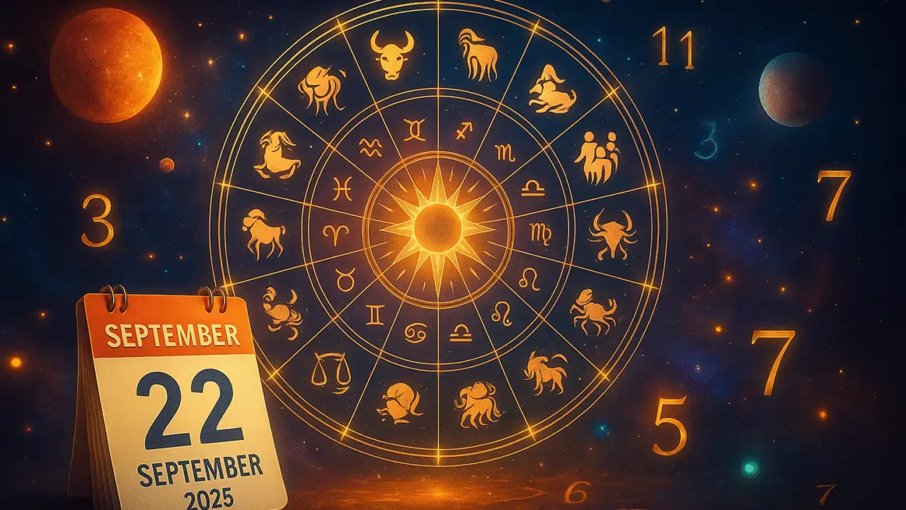 आज का राशिफल 22 September 2025 | Daily Horoscope with Lucky Color & Number